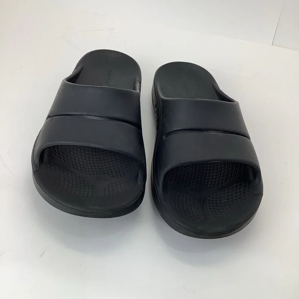OOFOS OOahh Men's Black Recovery Slide Sandals‎ size 11